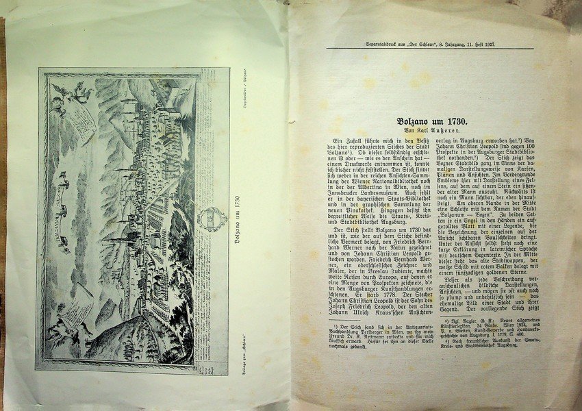 Bolzano um 1730.