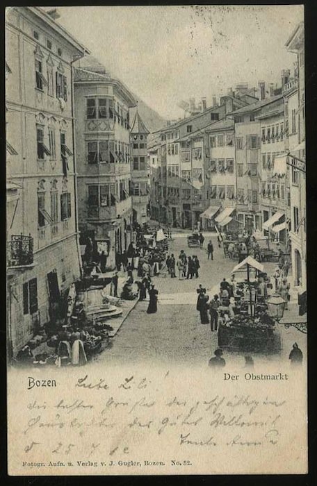 Bozen. Der Obstmarkt.