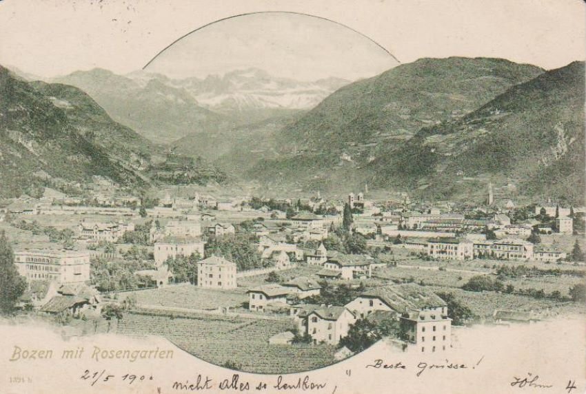 Bozen mit Rosengarten.