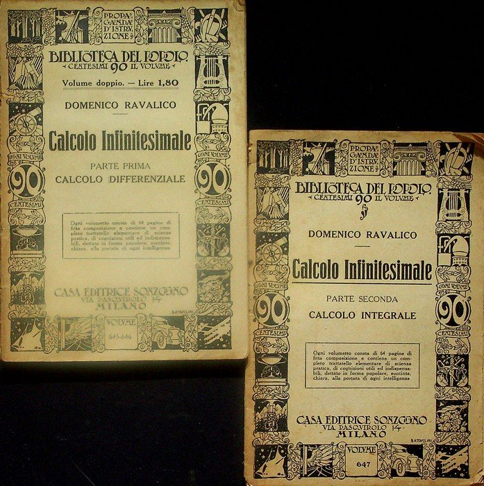 Calcolo infinitesimale: I. Calcolo differenziale. II. Calcolo integrale.