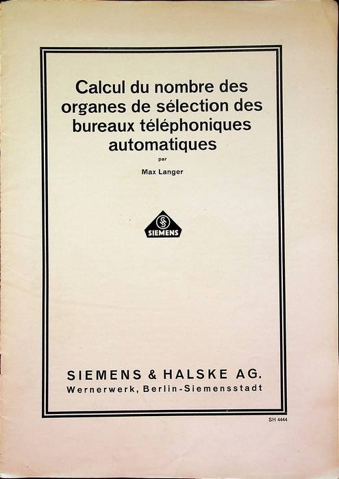 Calcul du nombre des organes de selection des bureau telephoniques …