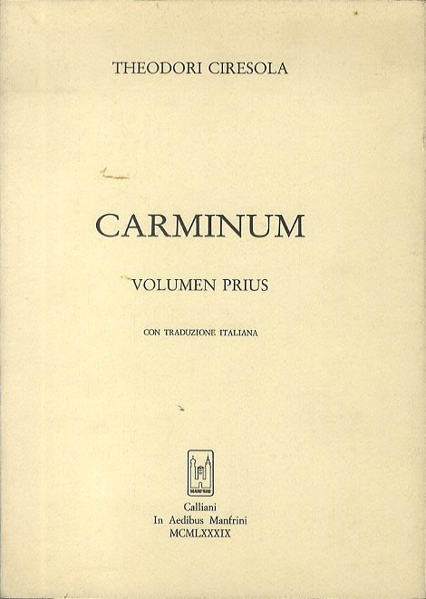 Carminum: Volumen Prius.