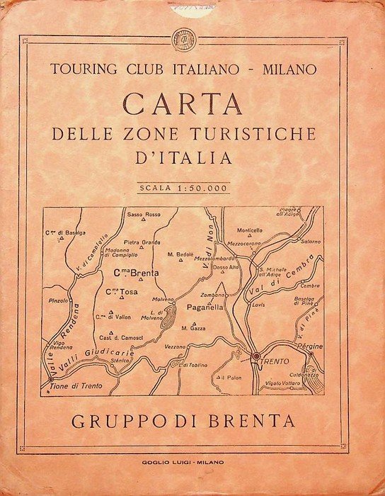 Carta delle zone turistiche d'Italia: Gruppo di Brenta.