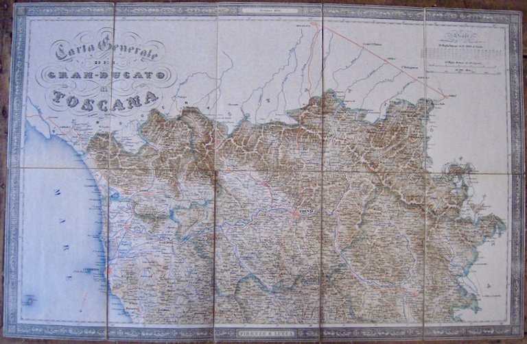 Carta generale del Gran-Ducato di Toscana: proprietà della Lit: Militare.