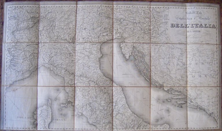 Carta statistica e postale dell'Italia.