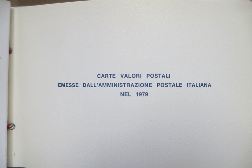 Carte valori postali emessi dall'amministrazione postale italiana nel 1979.