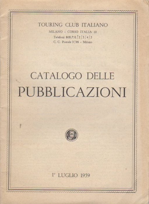 Catalogo delle pubblicazioni.