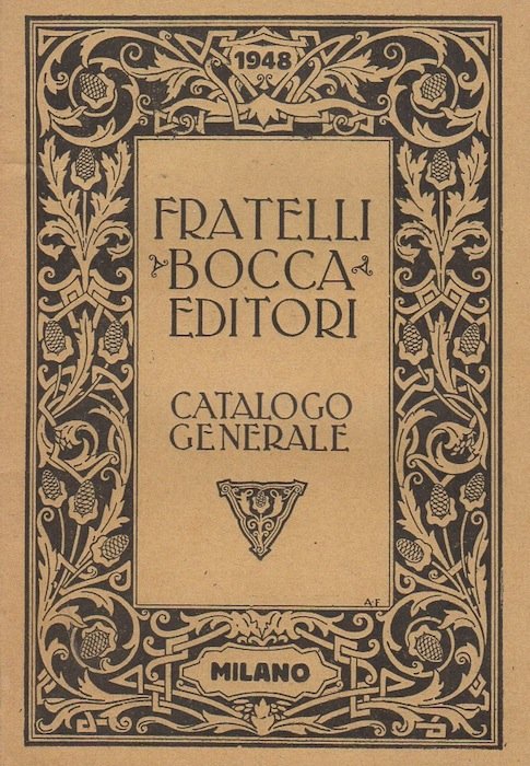 Catalogo generale (estratto): casa editrice Fratelli Bocca.