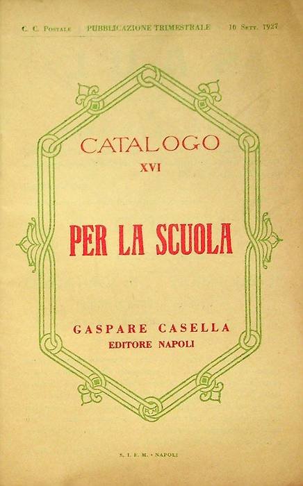 Catalogo XVI per la scuola.
