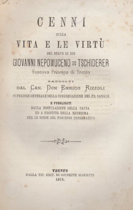 Cenni sulla vita e le virtù del servo di Dio …