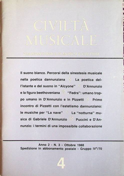 Civiltà musicale: quadrimestrale di musica e cultura: A.2 - N.4 …