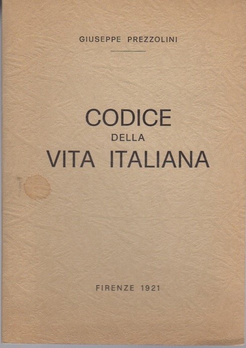 Codice della vita italiana.