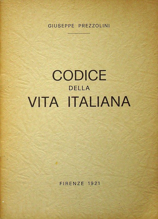 Codice della vita italiana.