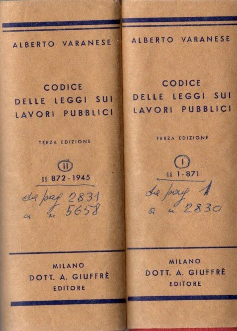 Codice delle leggi sui lavori pubblici.