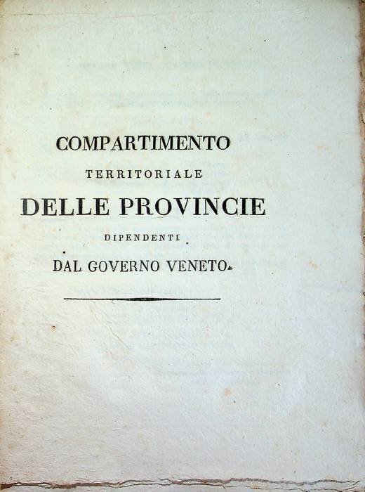 Compartimento territoriale delle Provincie dipendenti dal Governo veneto.