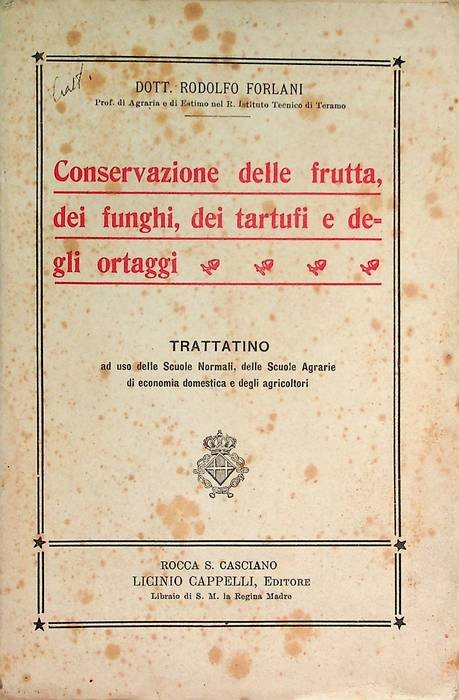 Conservazione delle frutta, dei funghi, dei tartufi e degli ortaggi: …