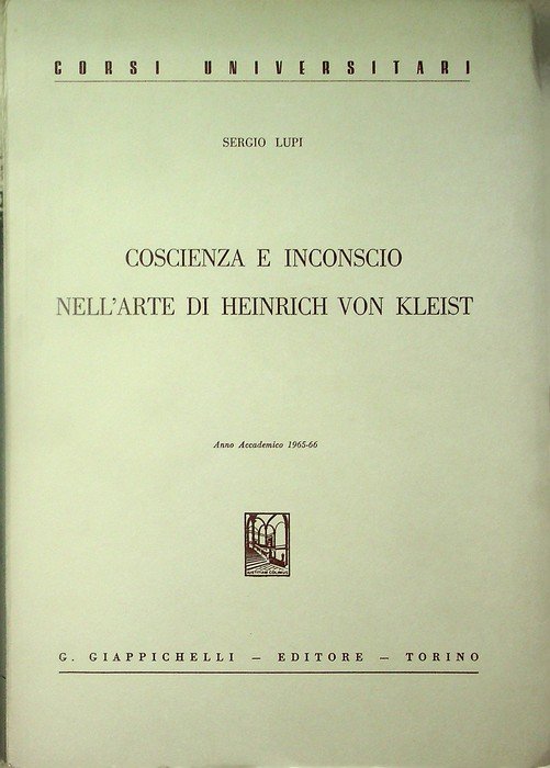 Coscienza e inconscio nell'arte di Heinrich von Kleist: Anno accademico … | Immagine principale