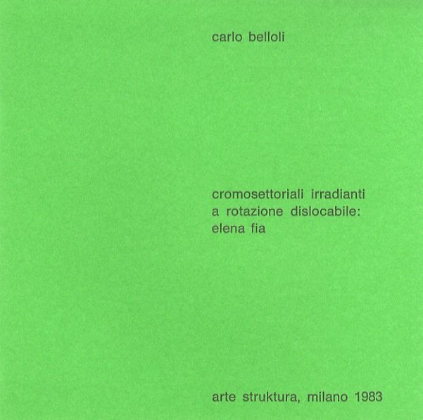 Cromosettoriali irradianti a rotazione dislocabile: Elena Fia.