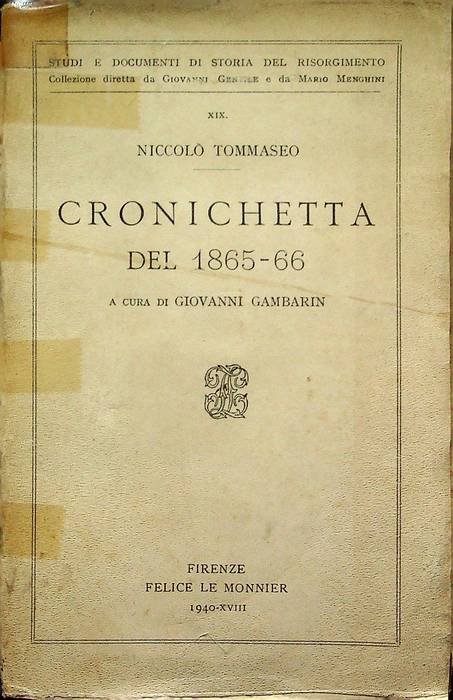 Cronichetta del 1865-66.
