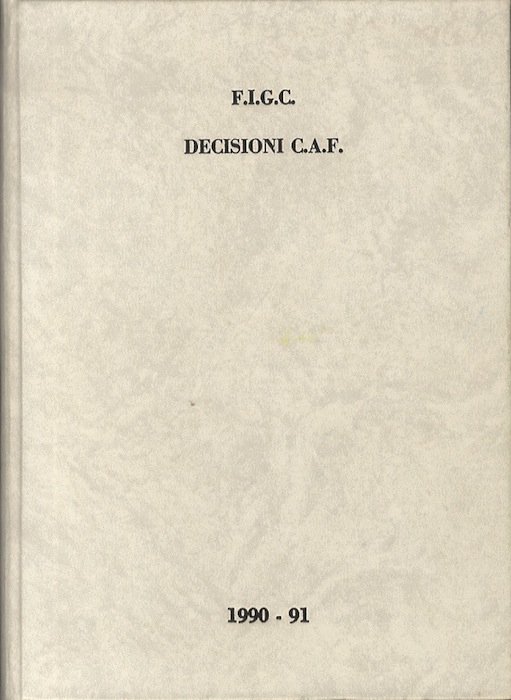 Decisioni della C.A.F. 1990-91.