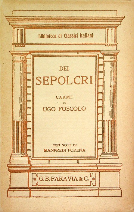 Dei Sepolcri: carme.