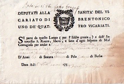 Deputati alla SanitÃ del vicariato di Brentonico uno dei quattro …