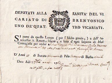 Deputati alla SanitÃ del vicariato di Brentonico uno dei quattro …