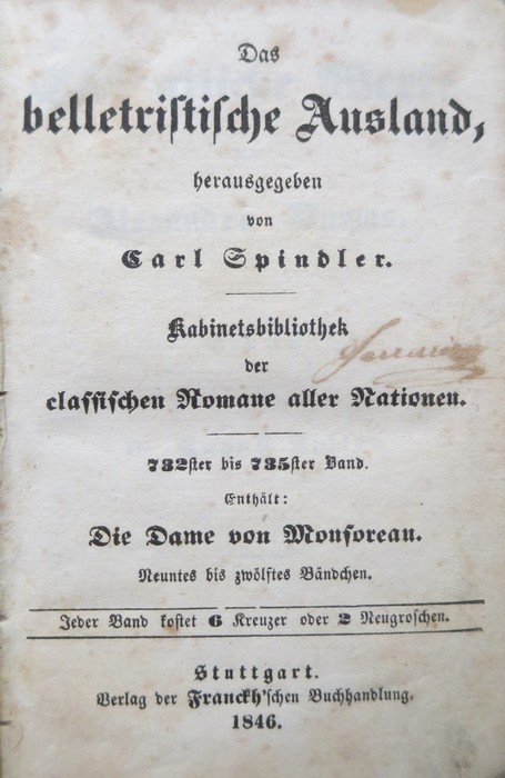 Die Dame von Monsoreau.