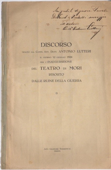 Discorso tenuto dal comm. avv. dott. Antonio Luteri il giorno …