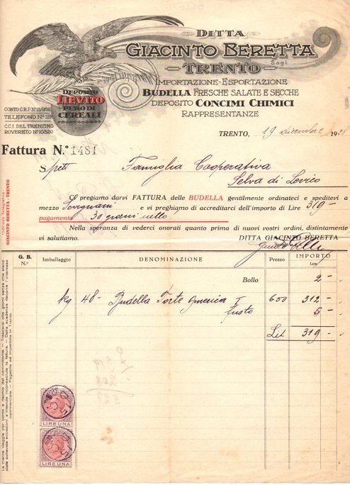 Ditta Giacinto Beretta: Trento.