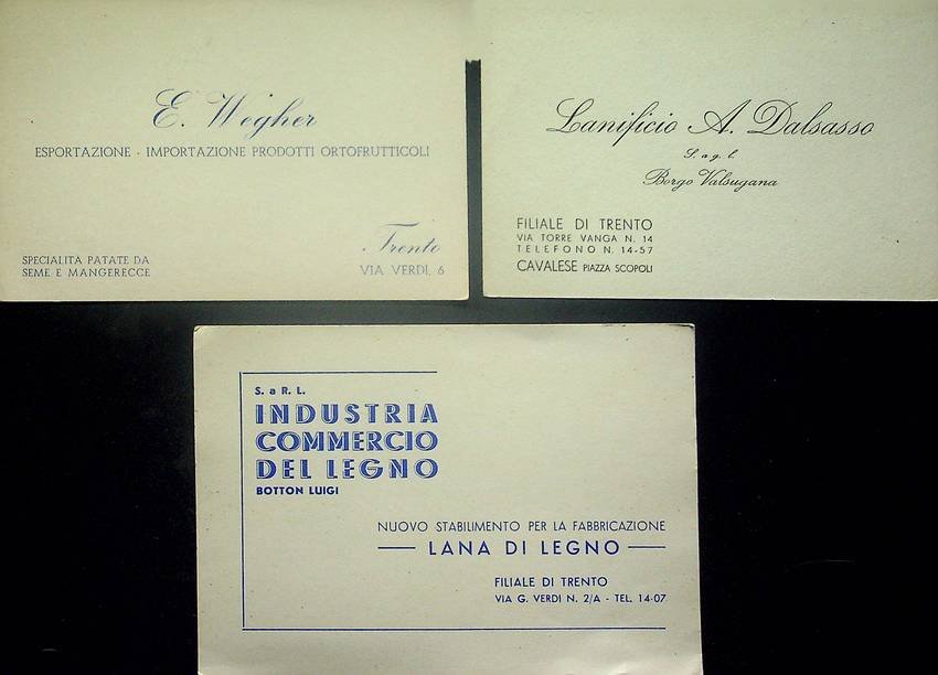 E. Wegher: esportazione - importazione prodotti ortofrutticoli - Lanificio A. …