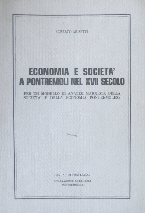Economia e società a Pontremoli nel XVII secolo: per un …