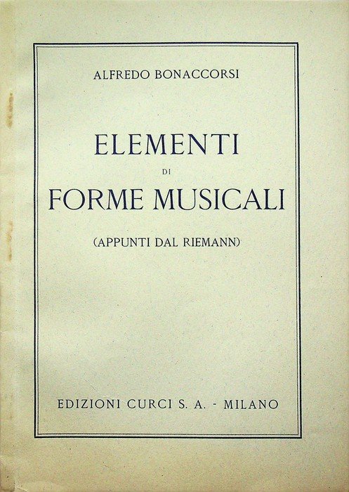 Elementi di forme musicali (appunti dal Riemann). | Immagine principale