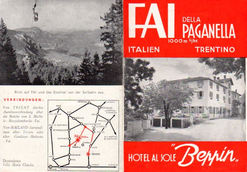 Fai della Paganella, 1000 m ü/M, Italien, Trentino: Hotel al …