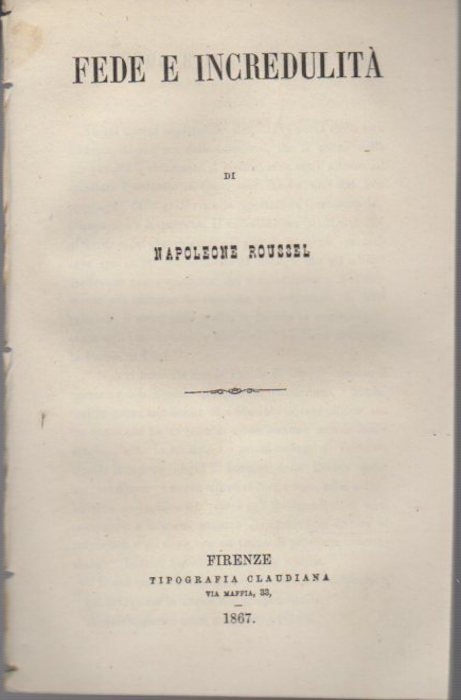 Fede e incredulitÃ .