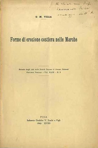 Forme di erosione costiera nelle Marche.