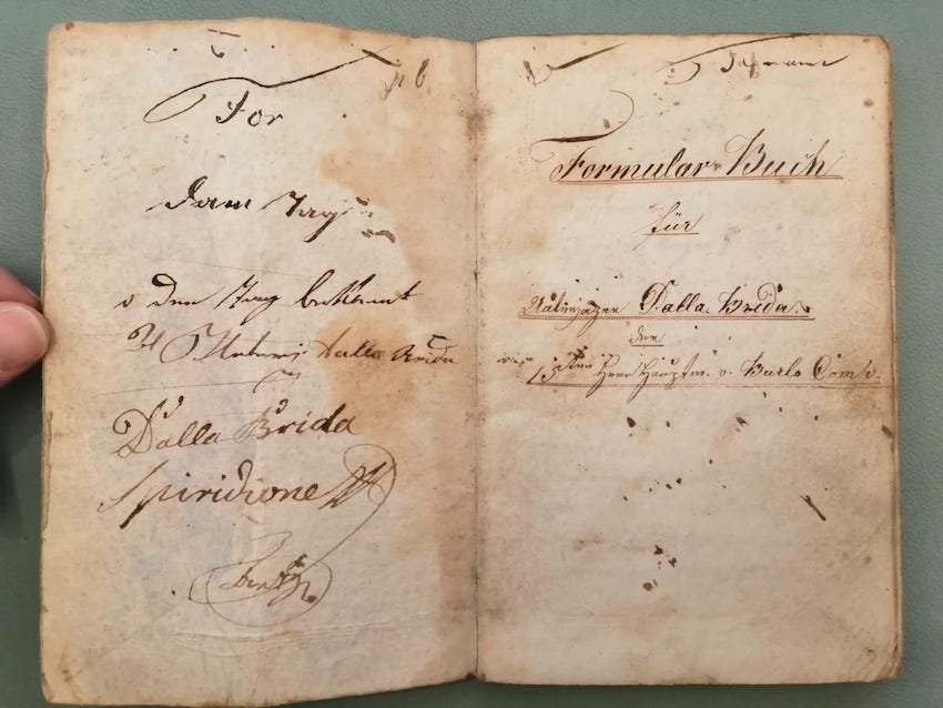 Formular Buch für . Dalla Brida im 15° Landhausrgmt. von …