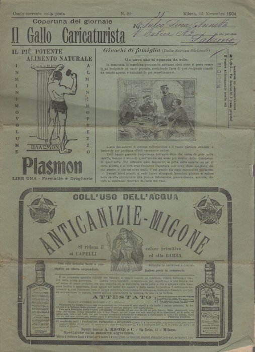 Gallo caricaturista: N. 22 - 15 novembre 1904.