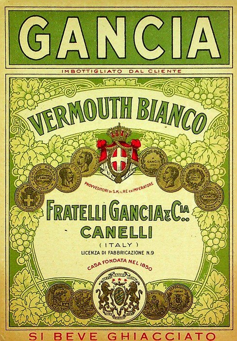 Gancia: vermouth bianco: Fratelli Gancia & C.: Canelli.