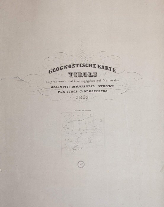Geognostiche Karte / TIROLS / aufgenommen und herausgegeben / auf …