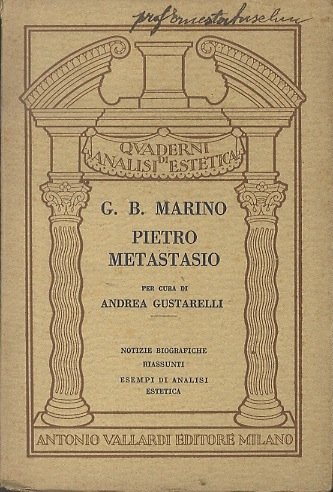 Giambattista Marino - Pietro Metastasio: notizie biografiche, riassunti, esempi di …