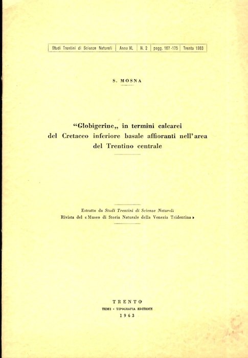 Globigerine in termini calcarei del Cretaceo basale affioranti nell'area del …