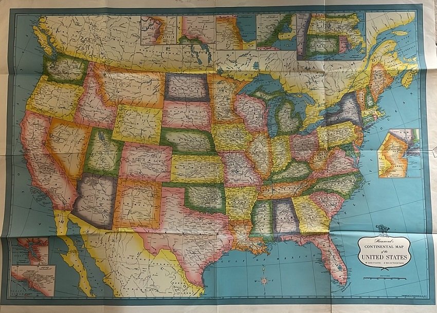 Hammond's continental map of the United States.