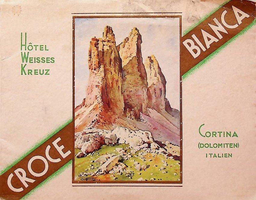 Hotel Weisses Kreuz: Croce Bianca. Cortina (Dolomiten). Italien.