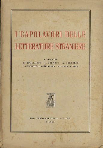 I capolavori delle letterature straniere.