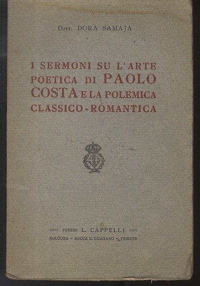 I sermoni su l'arte poetica di Paolo Costa e la …