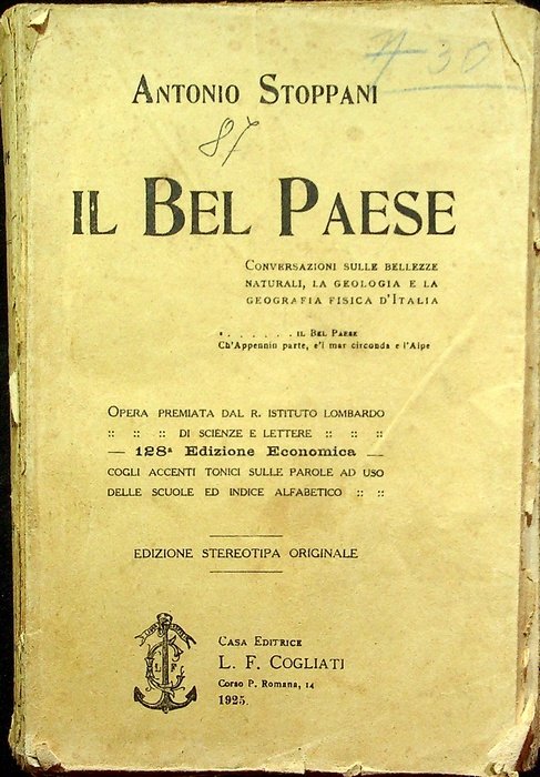 Il bel paese: conversazioni sulle bellezze naturali, la geologia e …
