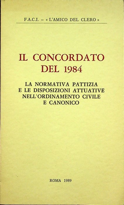 Il concordato del 1984: la normativa pattizia e le disposizioni …
