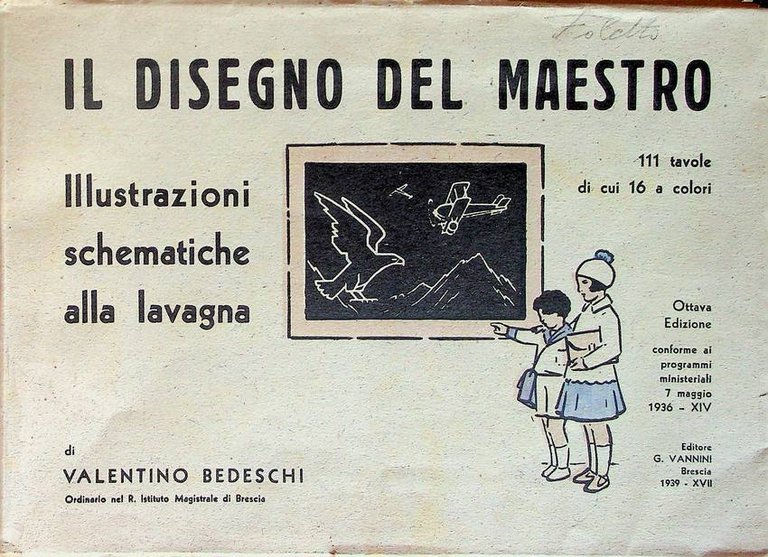 Il disegno del maestro: illustrazioni schematiche alla lavagna.