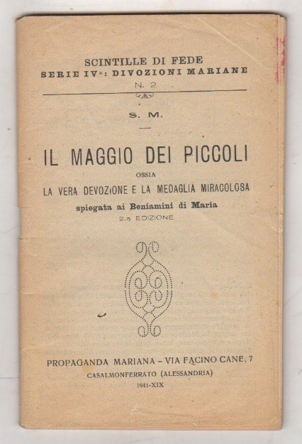 Il Maggio dei piccoli ossia la vera devozione e la …